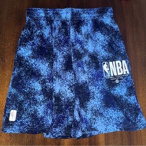 NBA Basketball Shorts Blue and Black Speckled Size Large